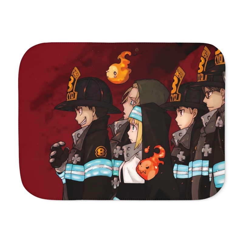 Anime Fire Force Sherpa Blanket