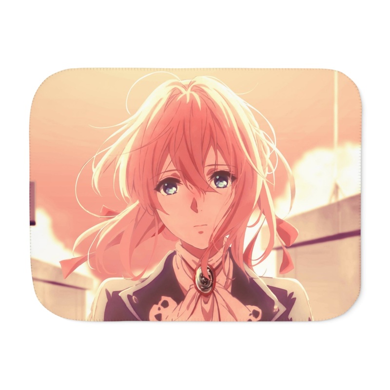Violet Evergarden Violet Evergarden, Violet Evergarden Sherpa Blanket