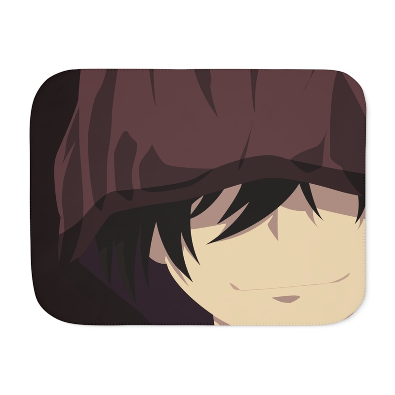 Y Otosaka Smirking Sherpa Blanket
