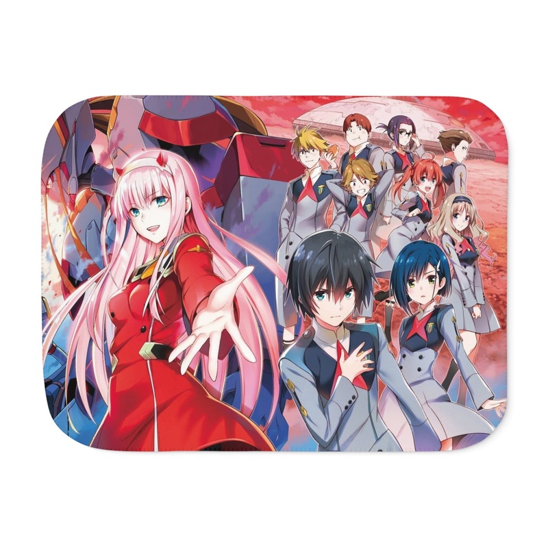 Anime Darling in the FranXXr Sherpa Blanket