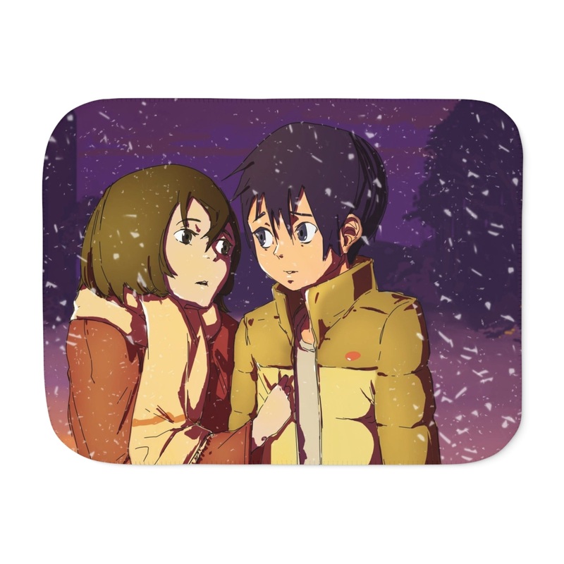 Anime ERASEDr Sherpa Blanket