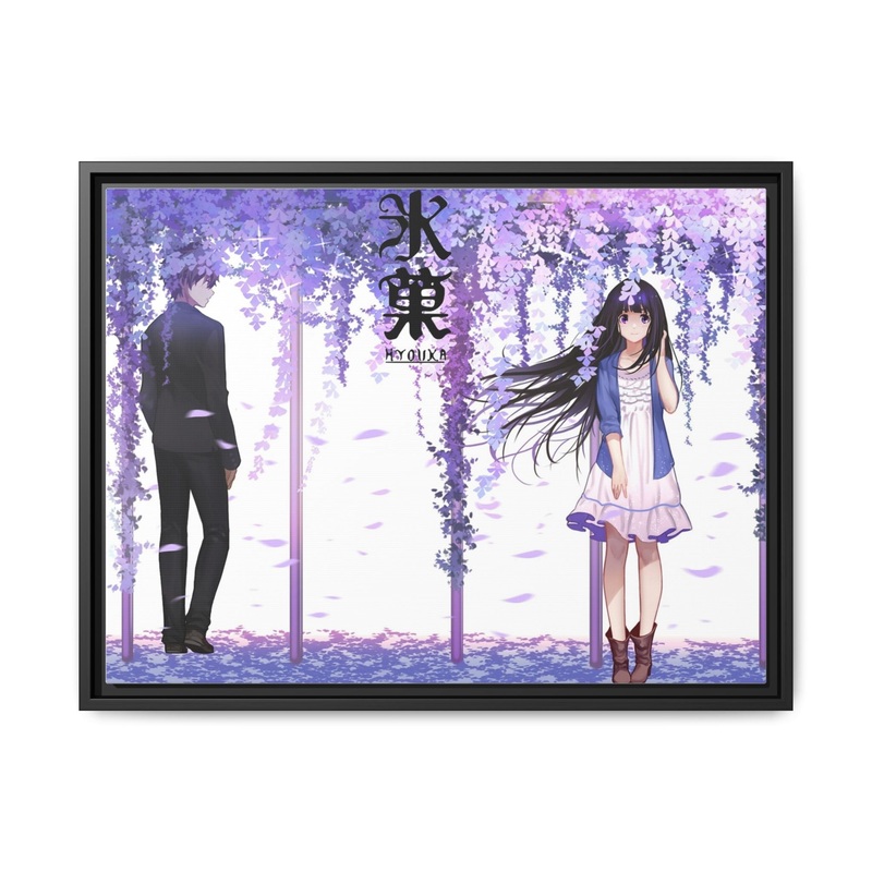 Eru Chitanda  And  Htar Oreki Full body Canvas Framed Art Print