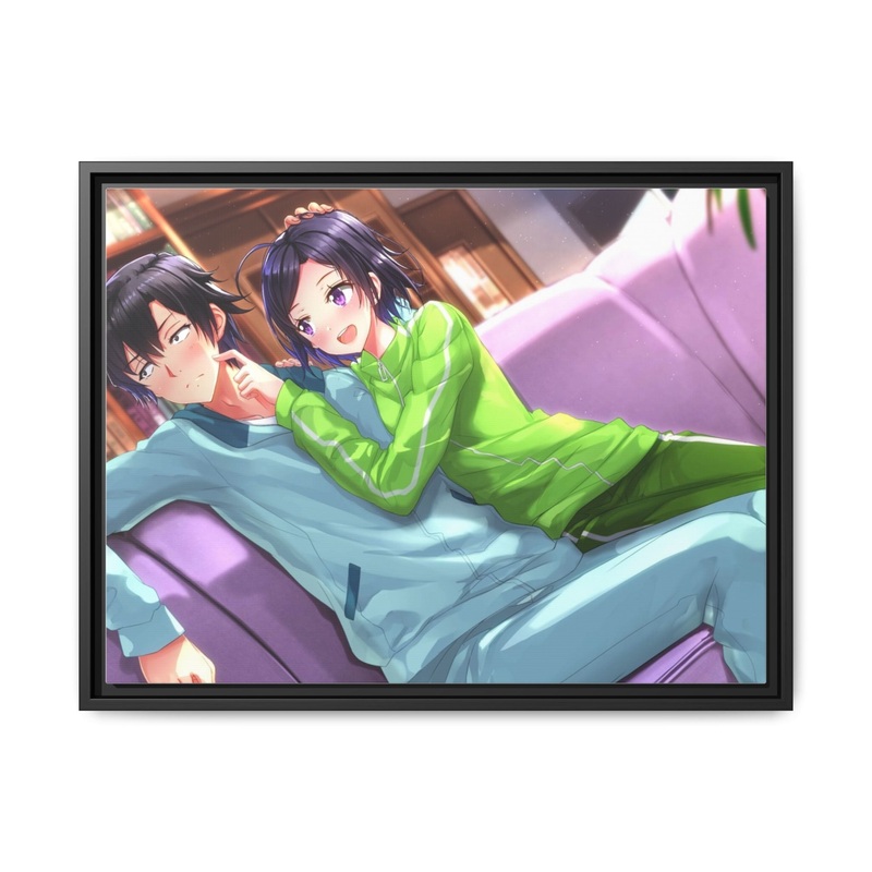 My Teen Romantic Comedy SNAFU Hachiman Hikigaya, Komachi Hikigaya Canvas Framed Art Print