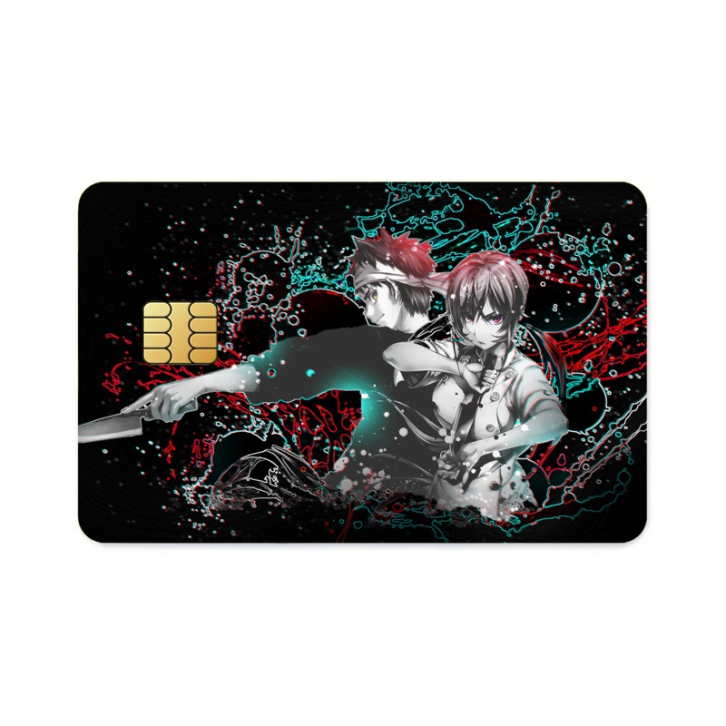 Shokugeki No Soma – Dark Yukihira Souma & Erina Nakiri  Credit Card Skins (4-in-1 Pack)