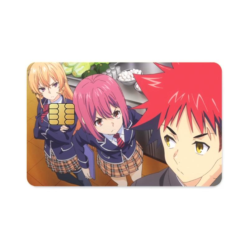 Shokugeki no Soma Erina Nakiri, Soma Yukihira and Hisako Arato Credit Card Skins (4-in-1 Pack)