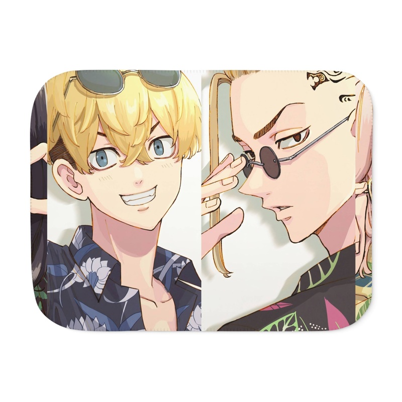 Tokyo Revengers Chifuyu Matsuno, Keisuke Baji Sherpa Blanket