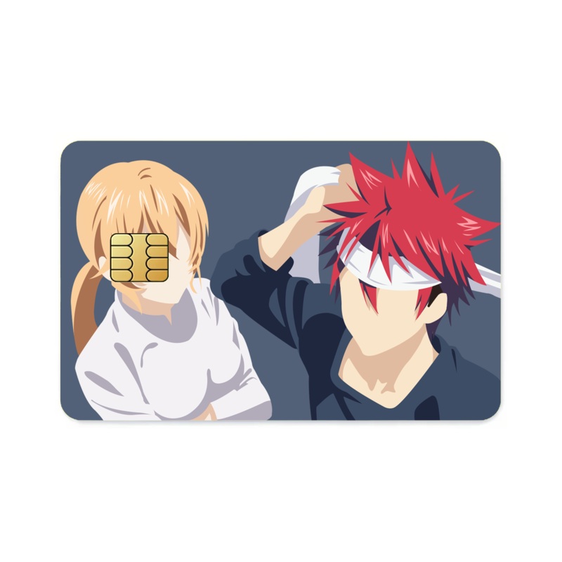 Yukihira Soma and Nakiri Erina from Food Wars : Shokugeki no Somafor Dekstop  Credit Card Skins (4-in-1 Pack)