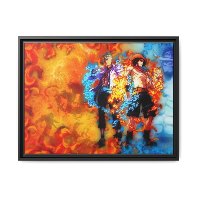 Ace,Marco and White Beard Canvas Framed Art Print