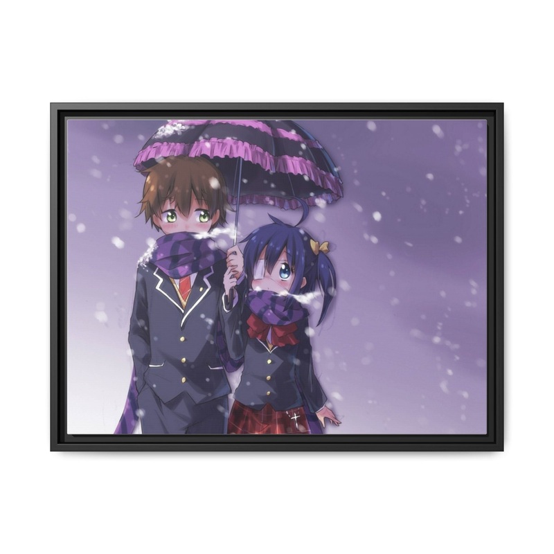 Yuuta and Rikka Canvas Framed Art Print