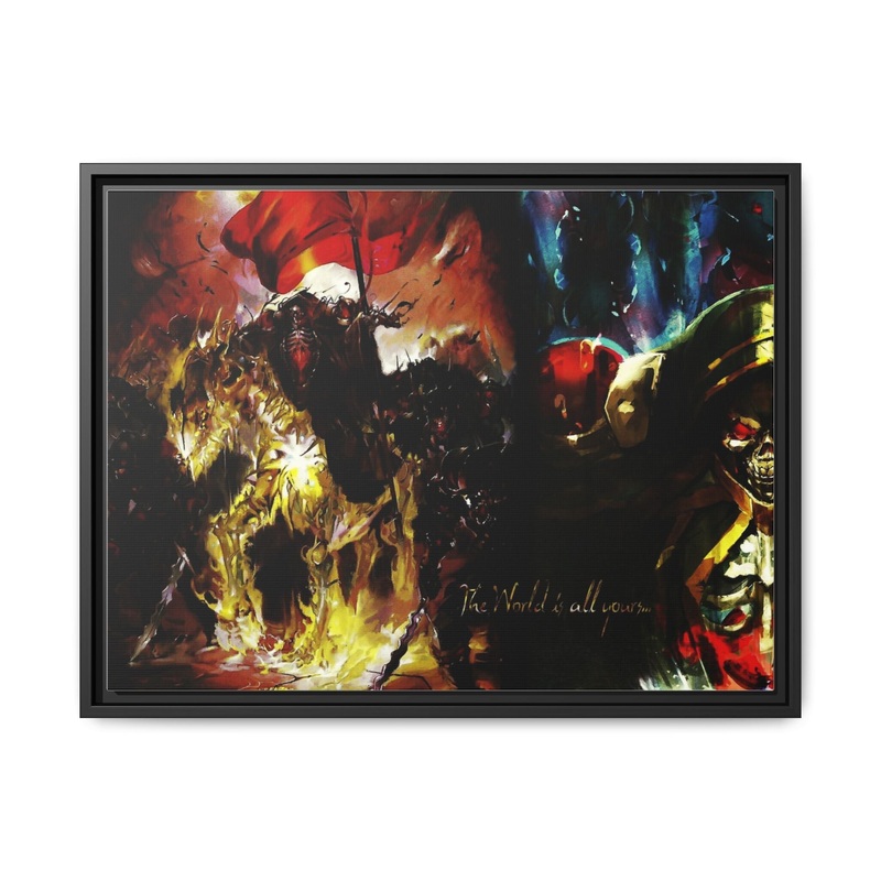 Ainz Ooal Gown Canvas Framed Art Print