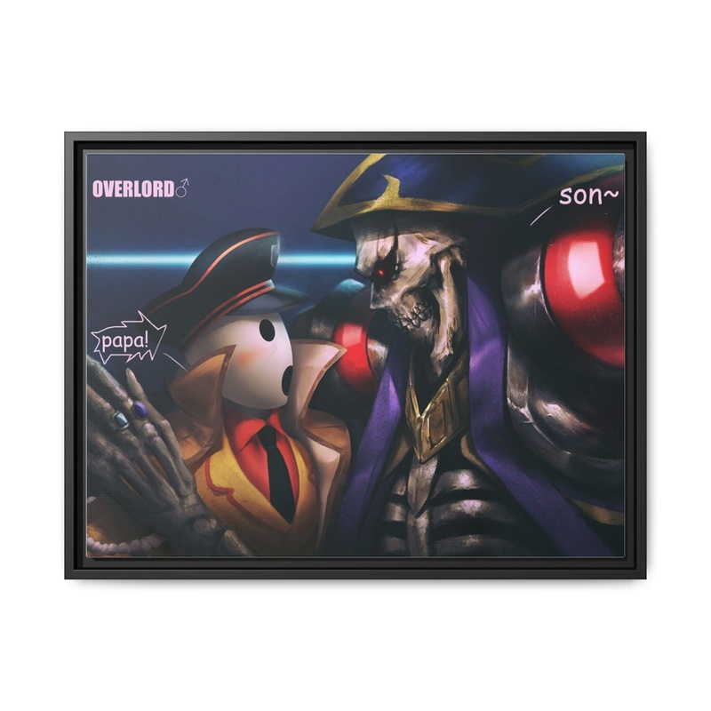 Ainz Ooal Gown and Pandora’s Actor Canvas Framed Art Print