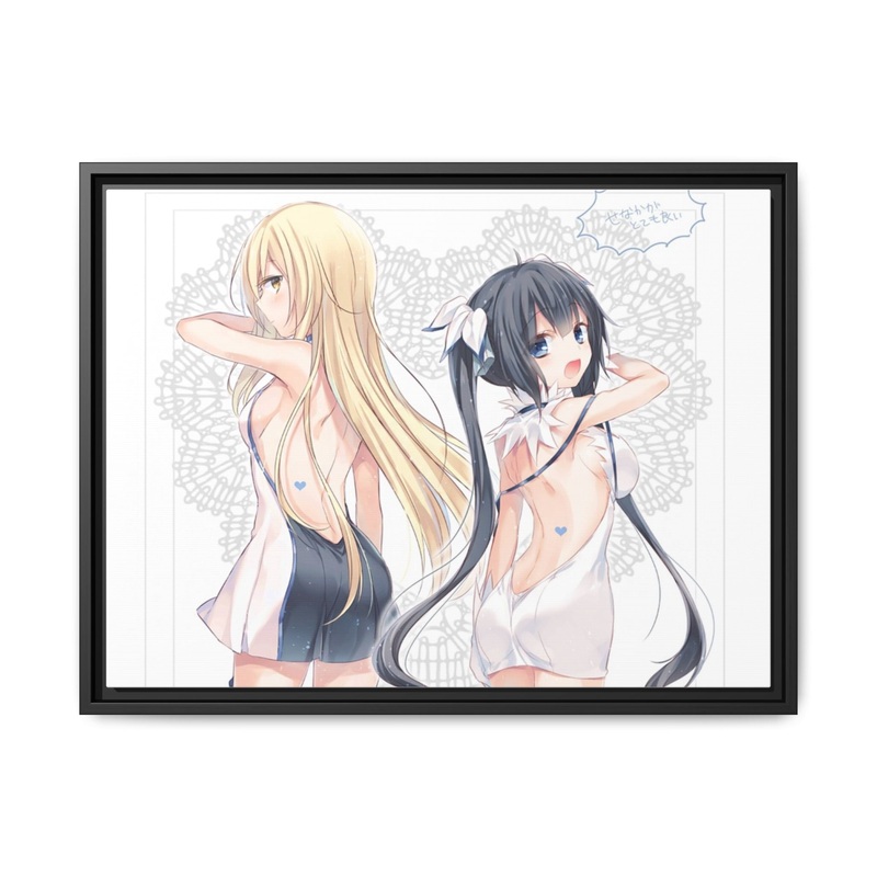 Aiz and Hestia Canvas Framed Art Print