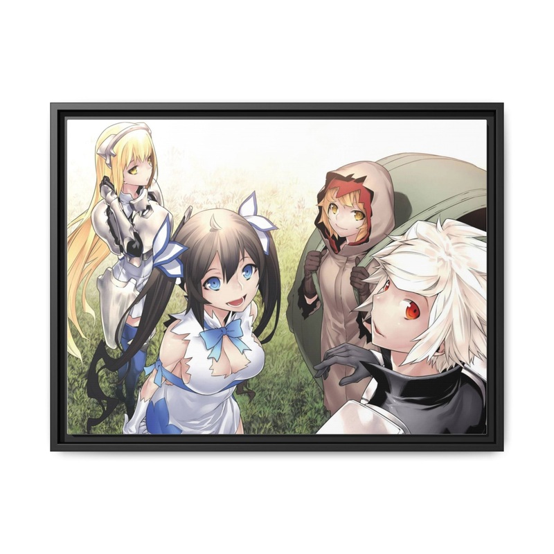 Aiz,Hestia,Bell and Liliruca Canvas Framed Art Print