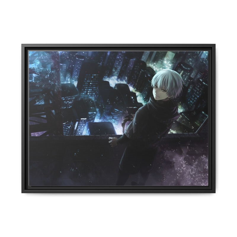 A ghoul in the top of building Canvas Framed Art Print