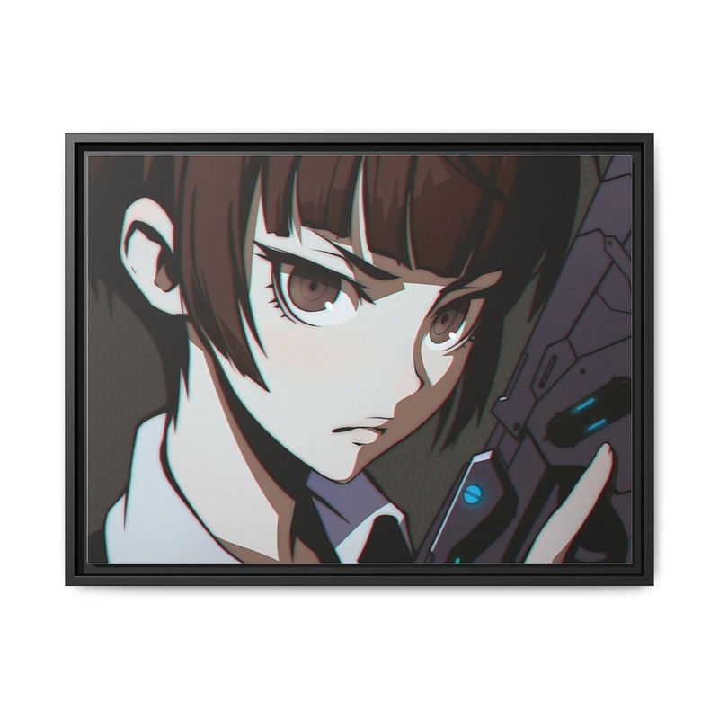 Akane Tsunemori serious look Canvas Framed Art Print