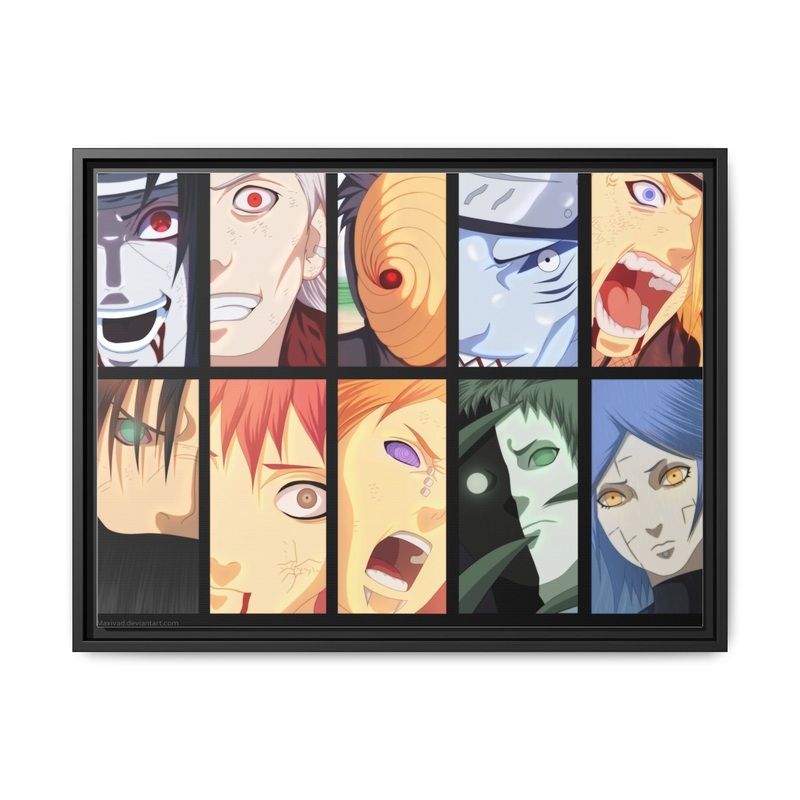 Akatsuki’s members Canvas Framed Art Print