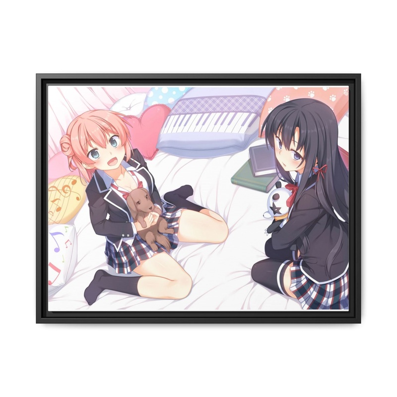 Yukino Yukinoshita, Yui Yuigahama Canvas Framed Art Print