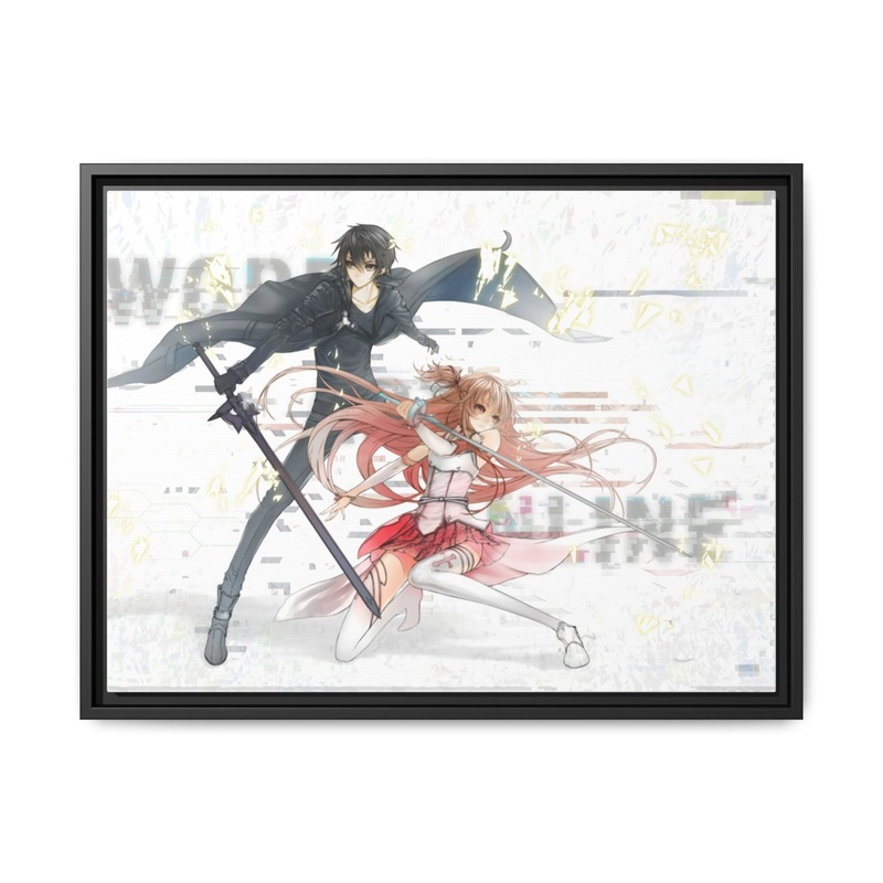 Yuuki Asuna & Kirigaya Kazuto Canvas Framed Art Print