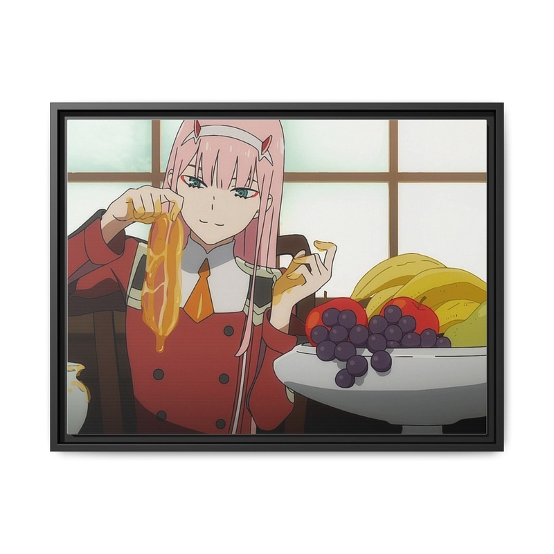 Zero Two’s Honeyed Ham Canvas Framed Art Print