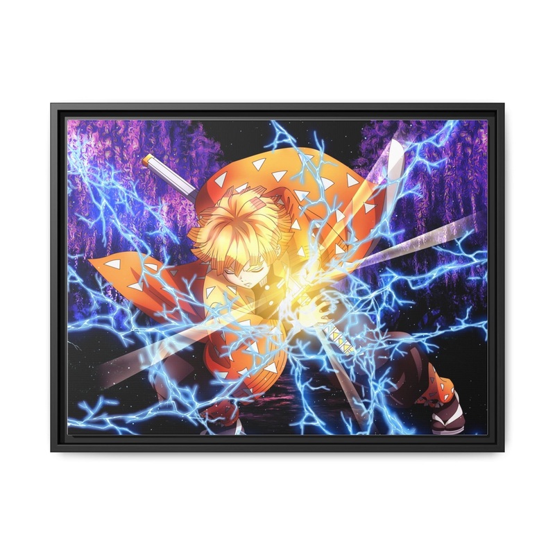 Zenitsu Agatsuma Canvas Framed Art Print