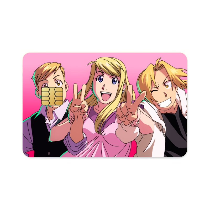 Alphonse, Winry and Edward  Credit Card Skins (4-in-1 Pack)