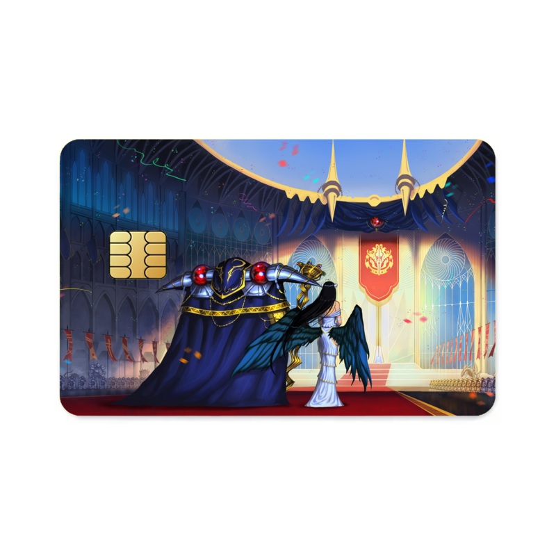 Albedo and Ainz Ooal Gown  Credit Card Skins (4-in-1 Pack)