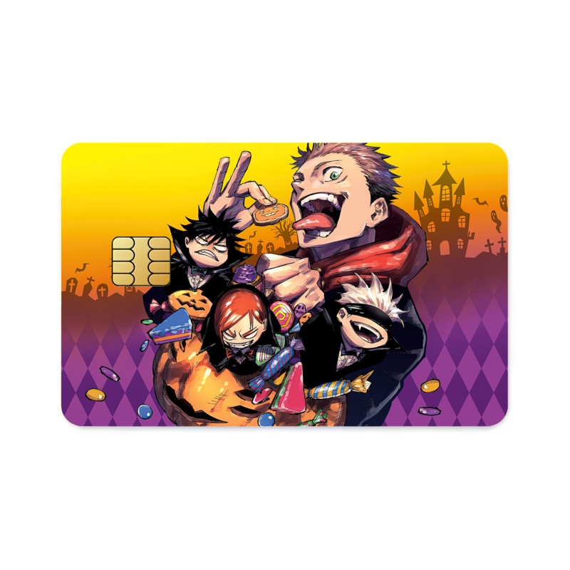 Yuji Itadori Satoru Gojo Nobara Kugisaki Megumi Fushiguro and Blindfold  Credit Card Skins (4-in-1 Pack)