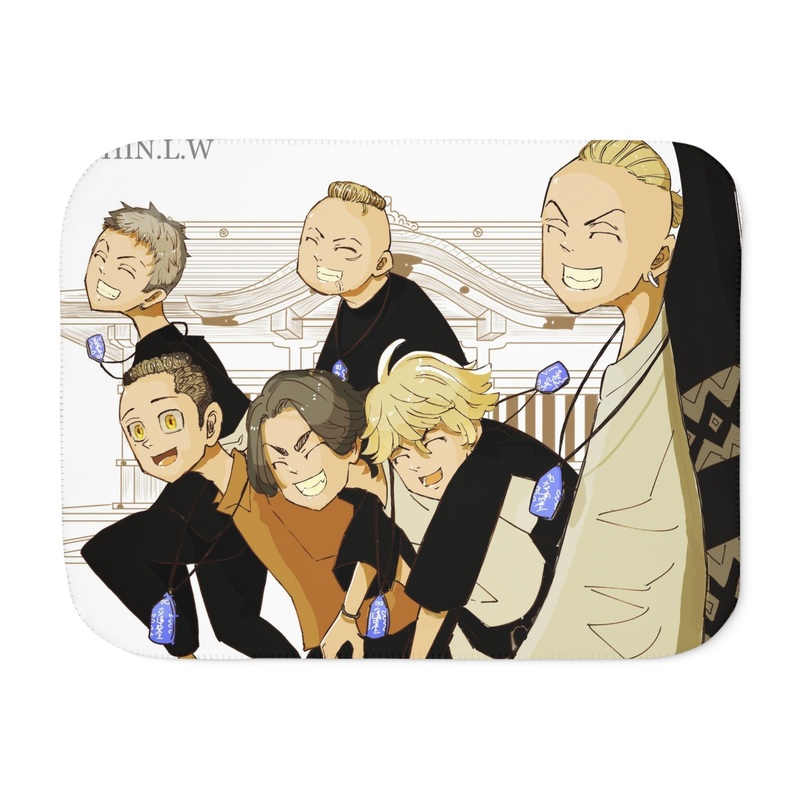 Tokyo Revengers Keisuke Baji, Kazutora Hanemiya Sherpa Blanket