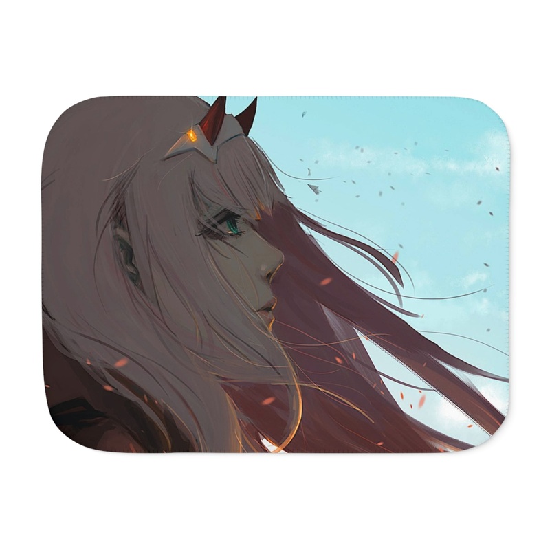 Zero Two Fanart Sherpa Blanket