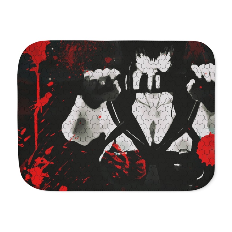 Anime katana Sherpa Blanket