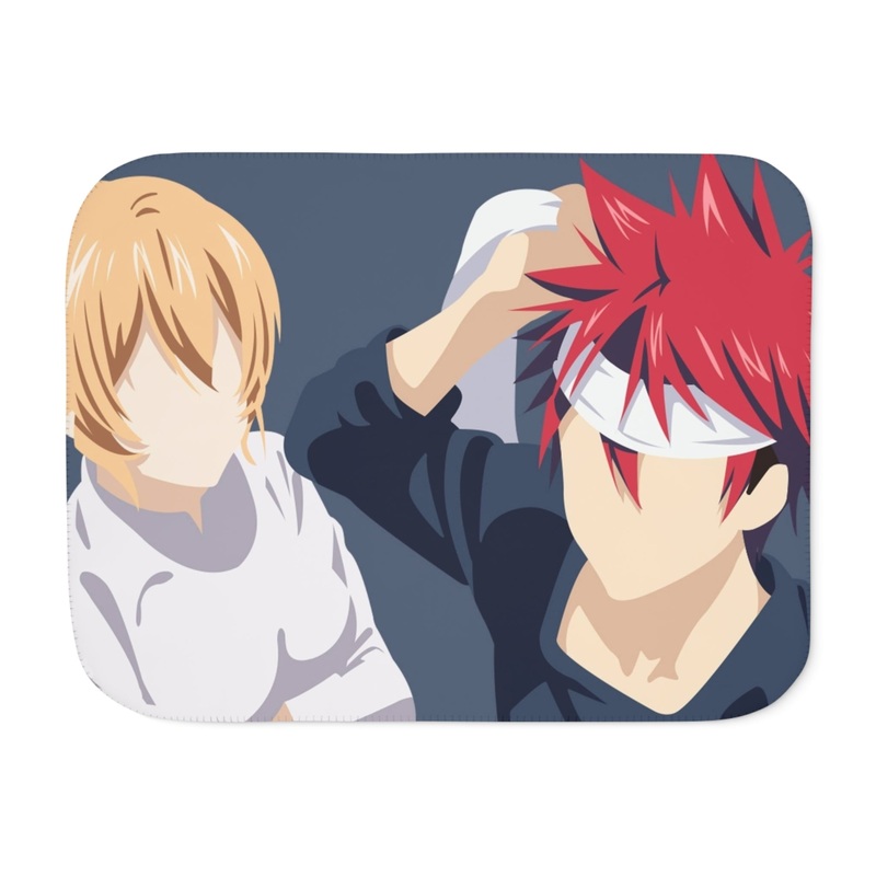 Yukihira Soma and Nakiri Erina from Food Wars : Shokugeki no Somafor Dekstop Sherpa Blanket