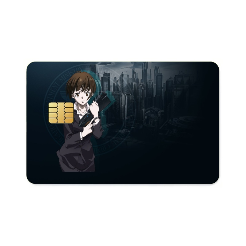 Akane Tsunemori with a dominator Credit Card Skins (4-in-1 Pack)