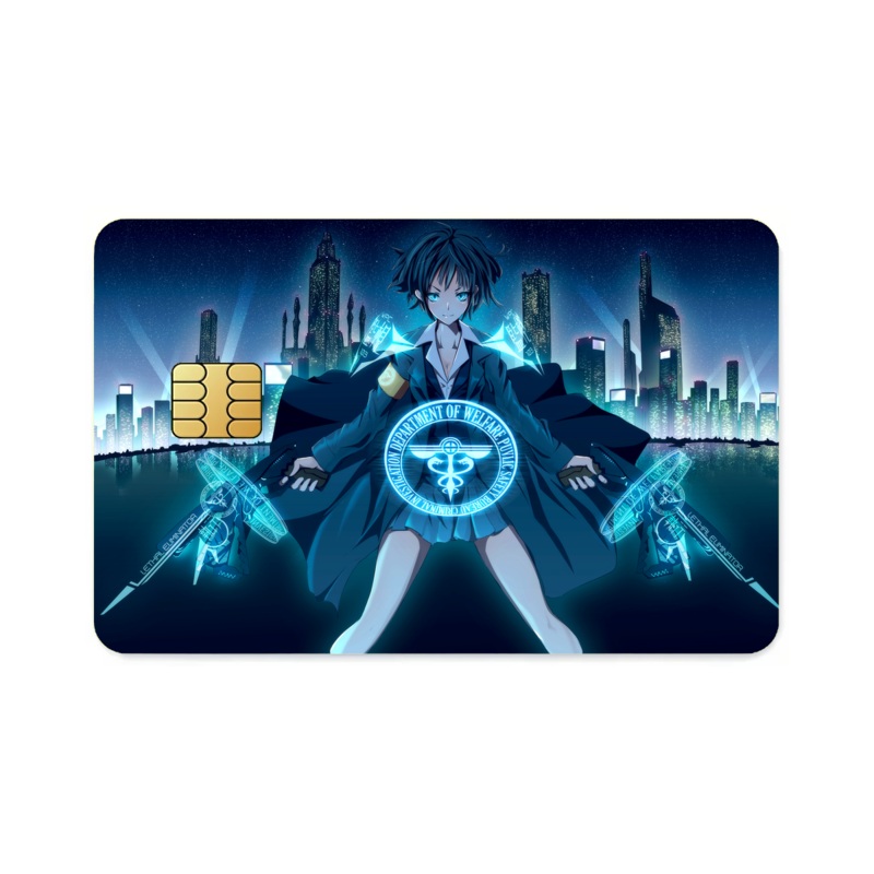 Akane Tsunemori with The dominators  Credit Card Skins (4-in-1 Pack)